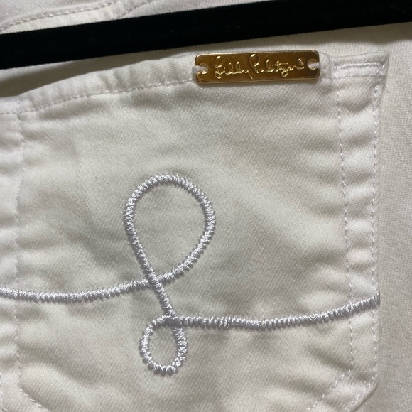 LILLY PULITZER SOUTH OCEAN SKINNY BOHO CROCHET CROP JEANS - SIZE 00 - Picture 7 of 10